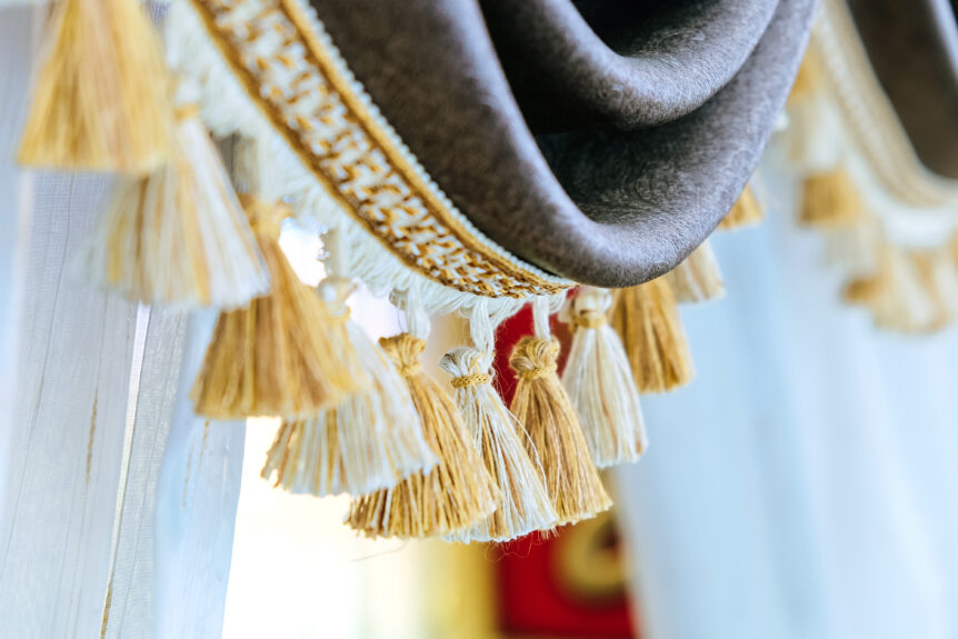 Gold and cream tassel trims