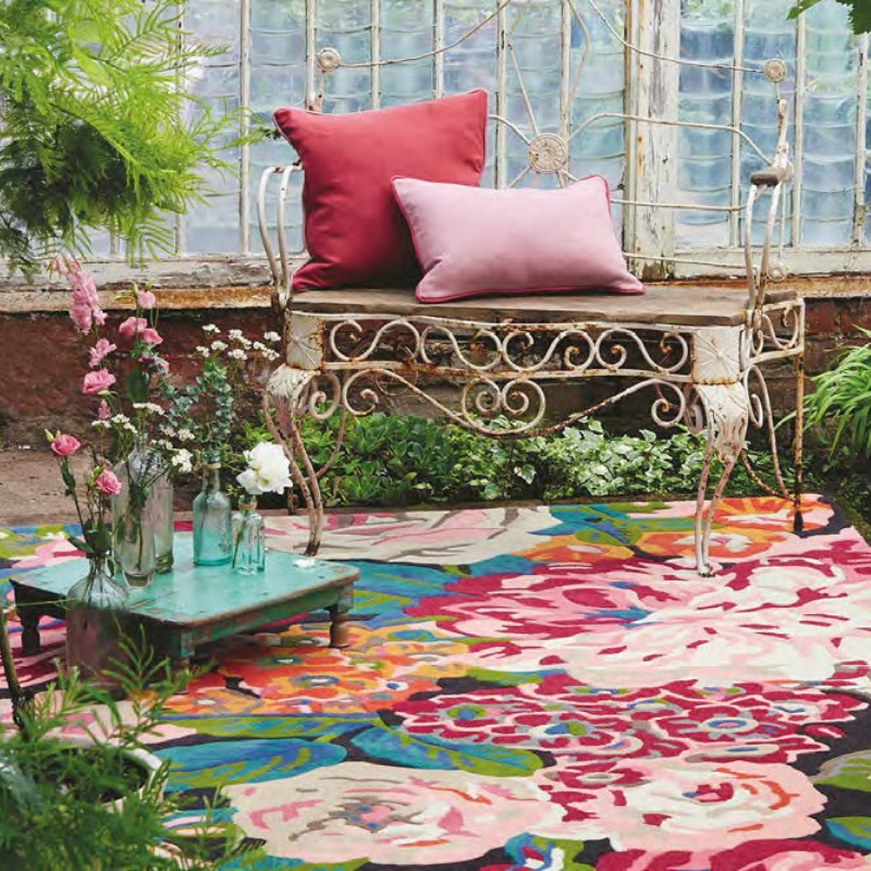 Brookside Rugs Sanderson Rose and Peony