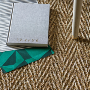 Lifestyle Carpet Natural Carpet Material in Seagrass Herringbone