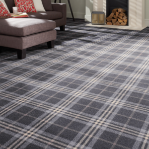 Hugh Mackay Tartanesque blue tartan carpet