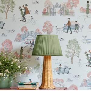 Sanderson Disney 101 Dalmatians Wallpaper - off-white wallpaper featuring scenes from Disney's 101 Dalmatians animated film.