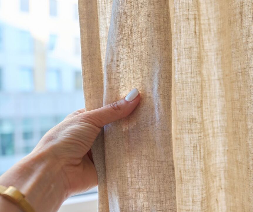 Curtain fabric for cold weather